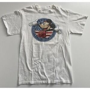 Disney Mickey America’s Favorite Mouse White T-Shirt Small